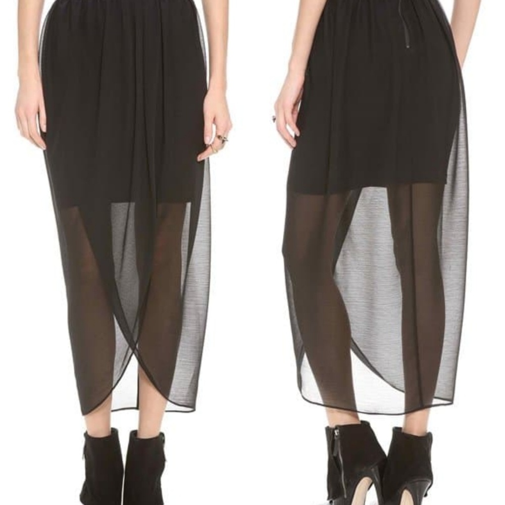 AIR by Alice & Olivia Tulip Drape Front Skirt - Picture 3 of 6